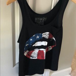Black tank top